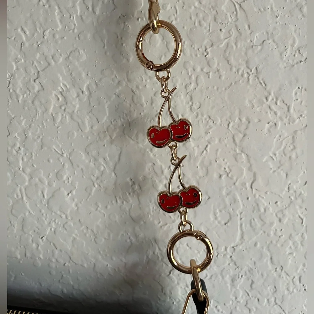 Nolita 19 in Signature Canvas with Cherry Print and Handmade Cherry Charm - Picture 6 of 12